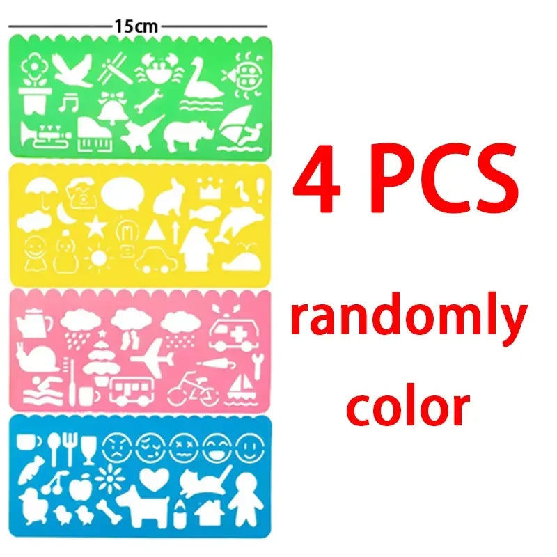 Buy The Best By Artsulli - Art is Long Life Short - Animal Geometry Multifunctional Hollow Rulers Drafting Tools School Painting Supplies