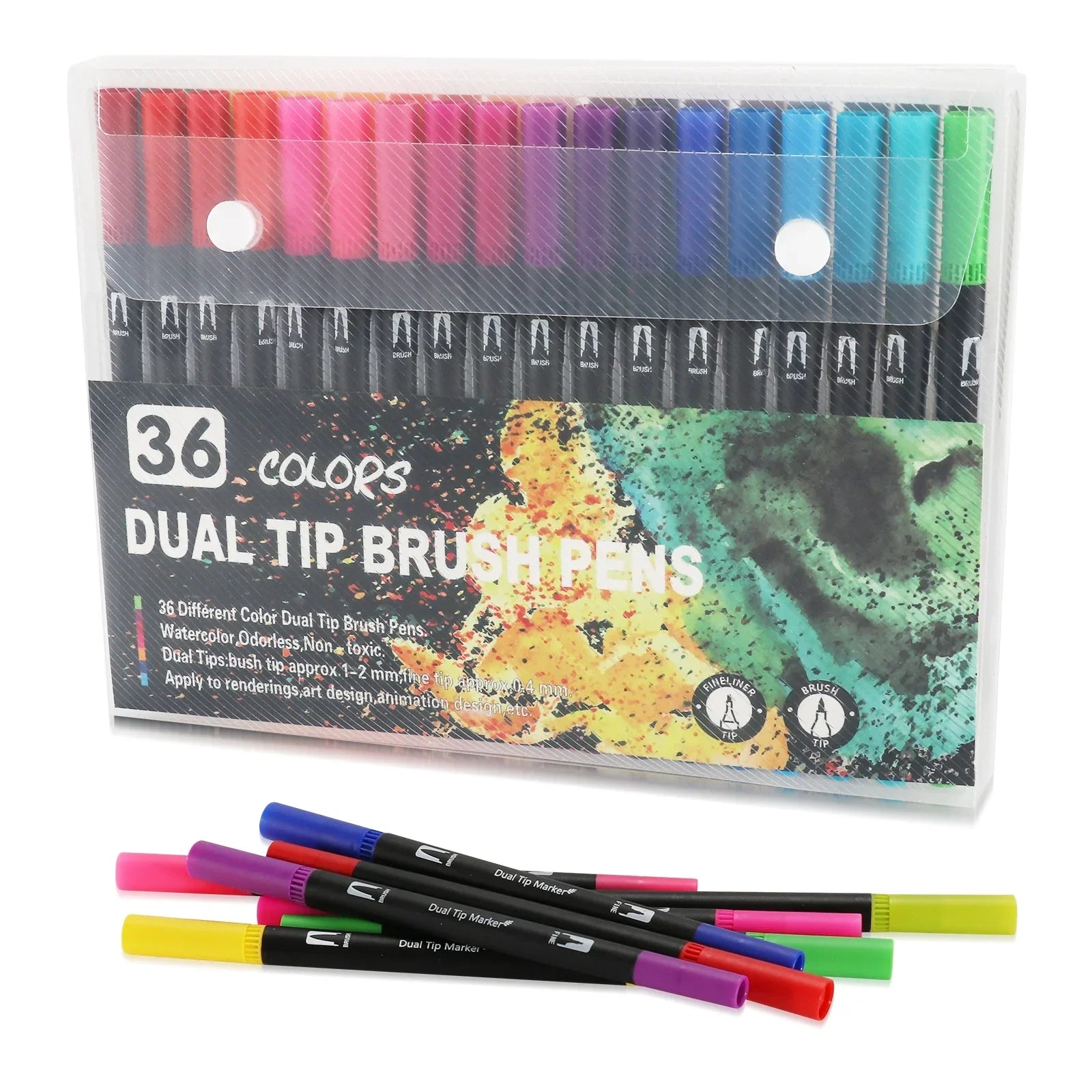 Buy The Best By Artsulli - Art is Long Life Short - 12/48/72/132 Colors Watercolor Markers Brush Pen Dual Tip Fineliner Drawing
