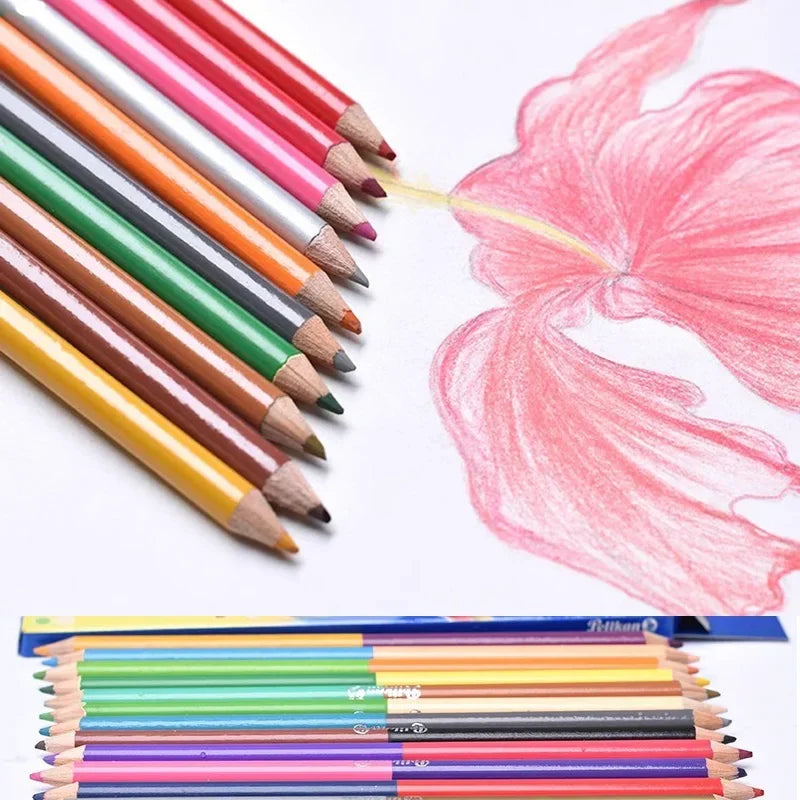 Buy The Best By Artsulli - Art is Long Life Short - 24 Colors Double Headed Pencils for Children Professional Drawing Sketching and Pastel