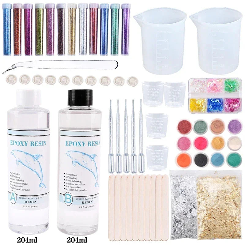 Buy The Best By Artsulli - Art is Long Life Short - All in One Silicone Molds Starter Kit with 1:1 Clear Epoxy Resin for Office Home Decor