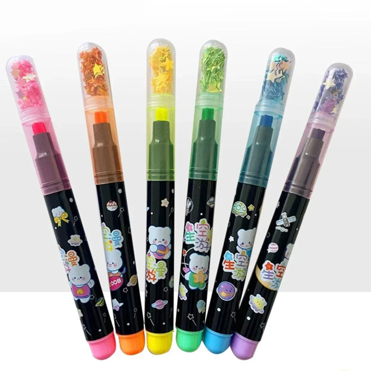 Buy The Best By Artsulli - Art is Long Life Short - 6Pcs/set Cute Star Stamp Highlighter Color Marker DIY Hand Account Pen Office