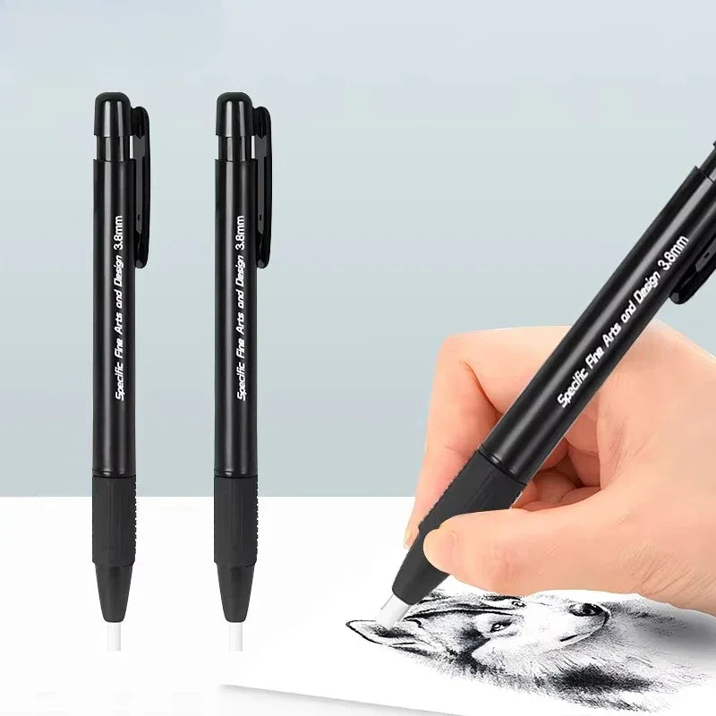 Buy The Best By Artsulli - Art is Long Life Short - Eraser Pen Mechanical Rubber Refillable Sketch Drawing Press Retractable Pencil