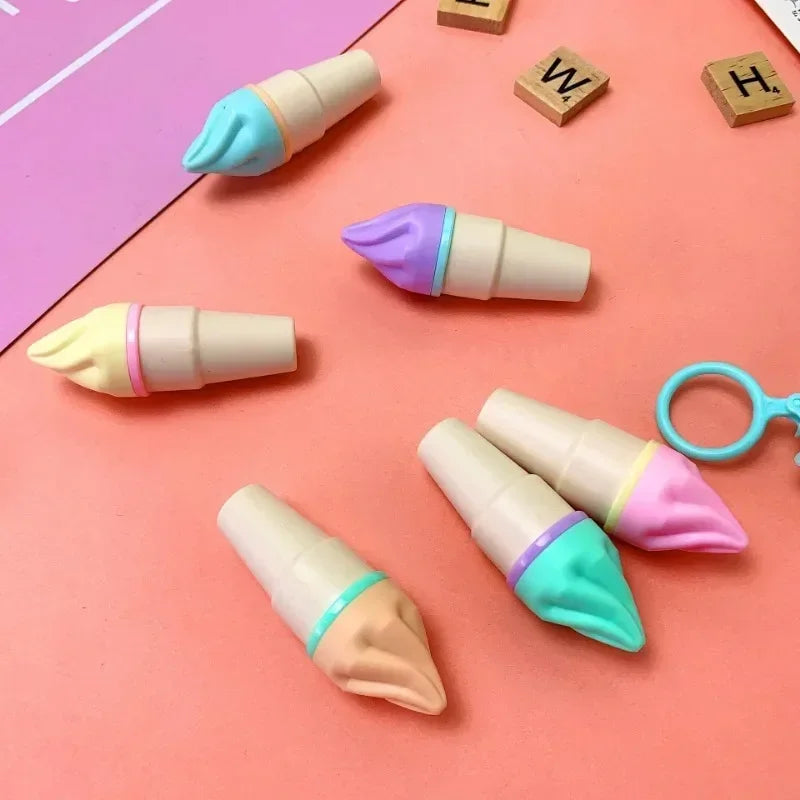 Buy The Best By Artsulli - Art is Long Life Short - 6Pcs Cute Ice Cream Highlighters Set Mini Marker Pens Kids Stationery Students Drawing