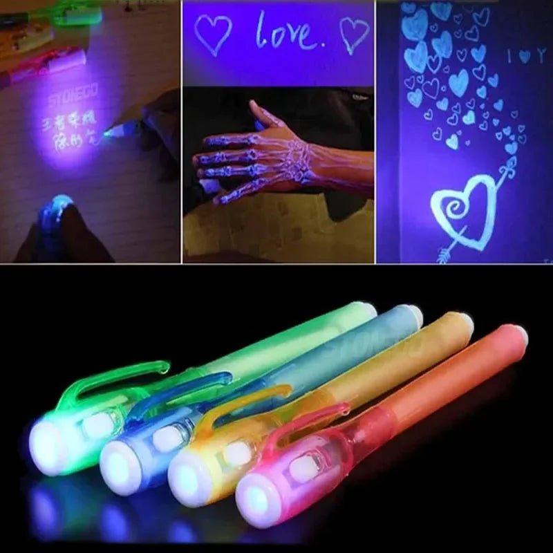 Buy The Best By Artsulli - Art is Long Life Short - 7 PCS Invisible Ink Pen with Light Magic Highlighter Markers Funny Glitter Pens SGB01