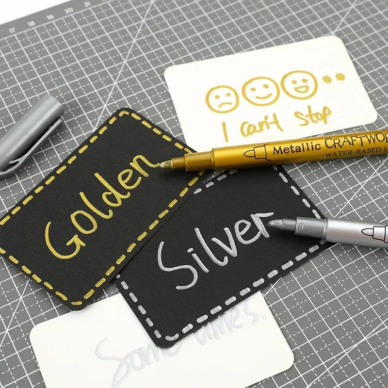 Buy The Best By Artsulli - Art is Long Life Short - 2-5pcs/lot Waterproof Permanent Paint Marker Pens Gold Silver Drawing Students School