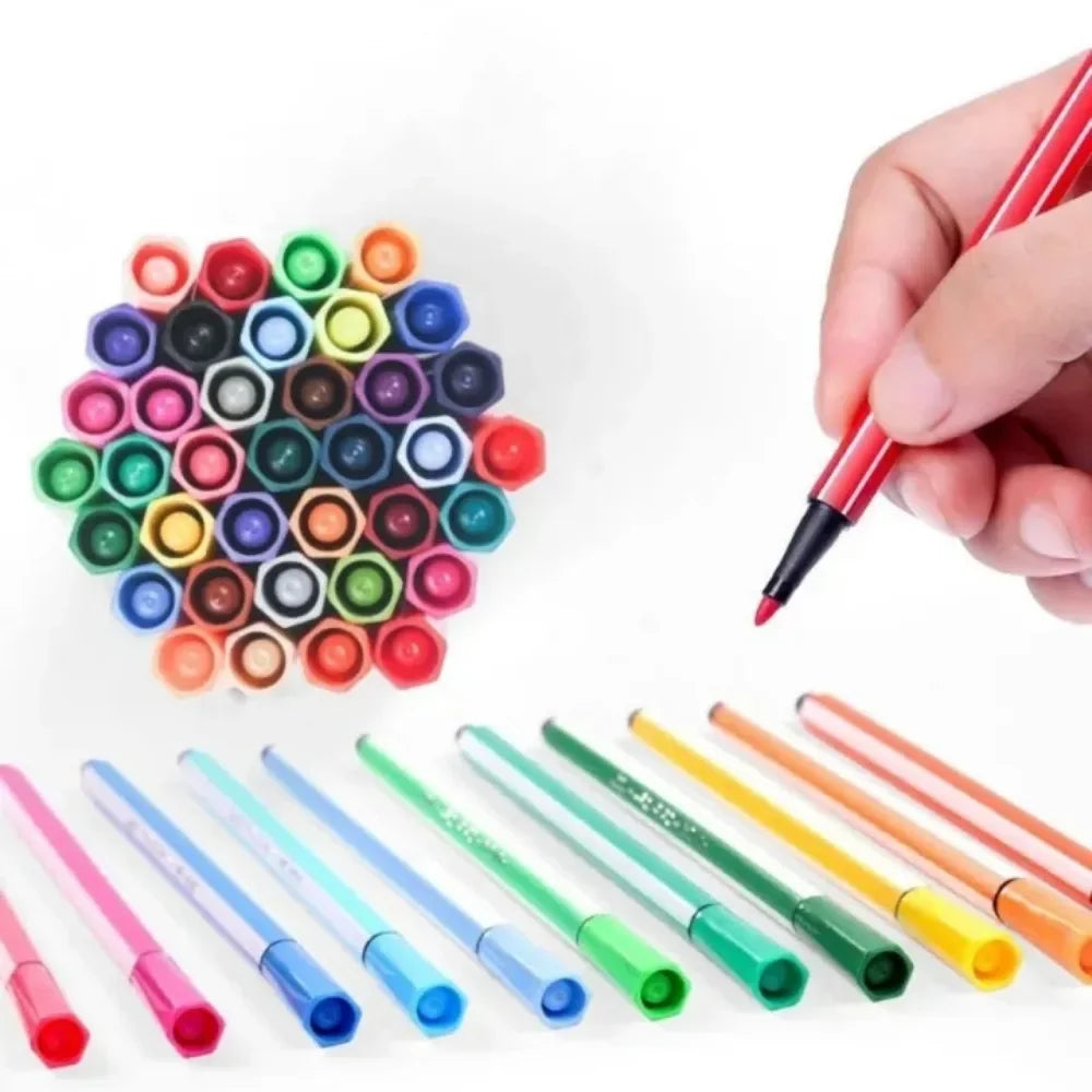 Buy The Best By Artsulli - Art is Long Life Short - Fancy 12/18/24/36 Colors Washable Colored Pen Painting Marker Artist Drawing Set