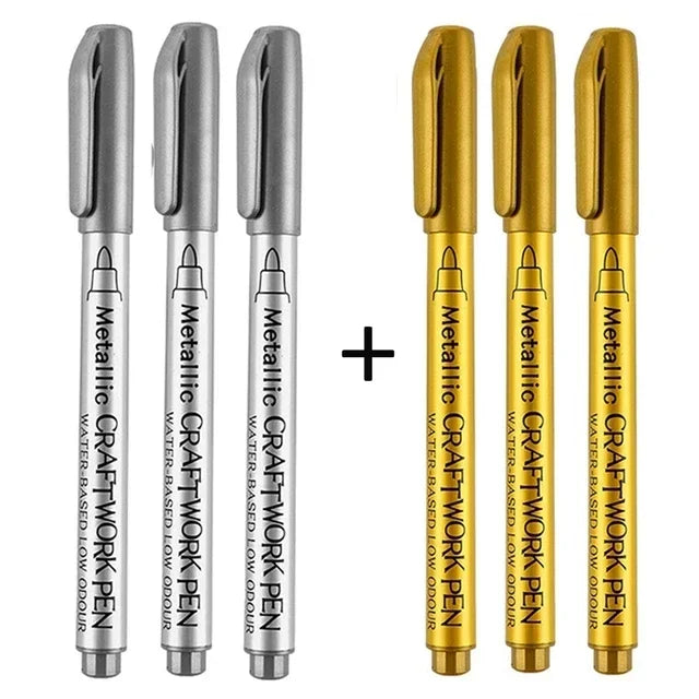 Buy The Best By Artsulli - Art is Long Life Short - 2-5pcs/lot Waterproof Permanent Paint Marker Pens Gold Silver Drawing Students School