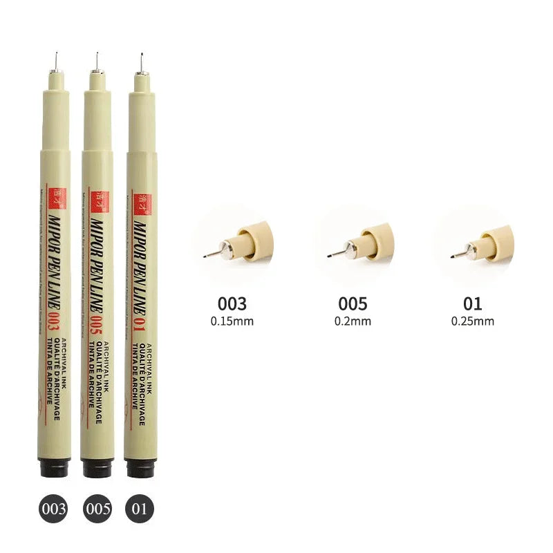 Buy The Best By Artsulli - Art is Long Life Short - 12 Tip Pigment Liner Micron Ink Marker Pen for Manga Draw Sketching Needle Hook Line