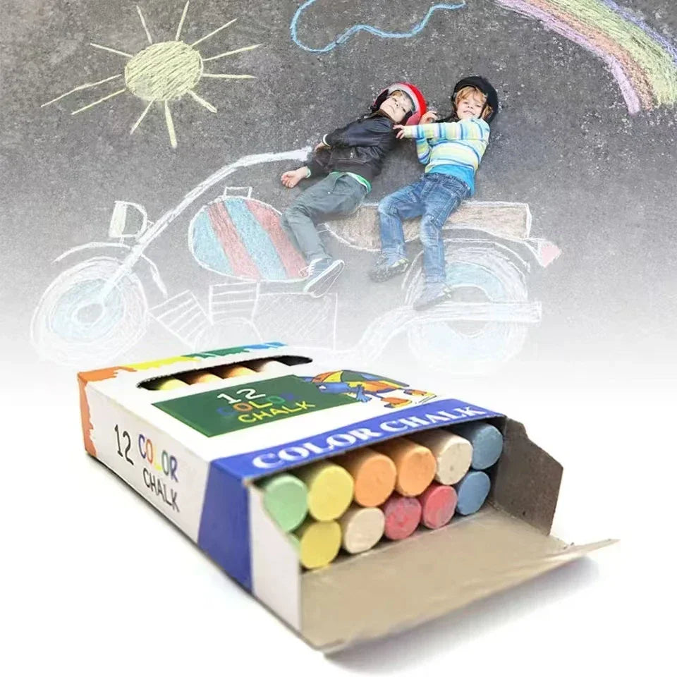 Buy The Best By Artsulli - Art is Long Life Short - 12Pcs/Box Teaching Color Non-dust Healthy Chalk Children’s Drawing Board Professional