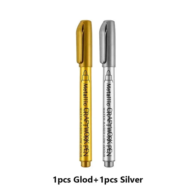 Buy The Best By Artsulli - Art is Long Life Short - 2-5pcs/lot Waterproof Permanent Paint Marker Pens Gold Silver Drawing Students School