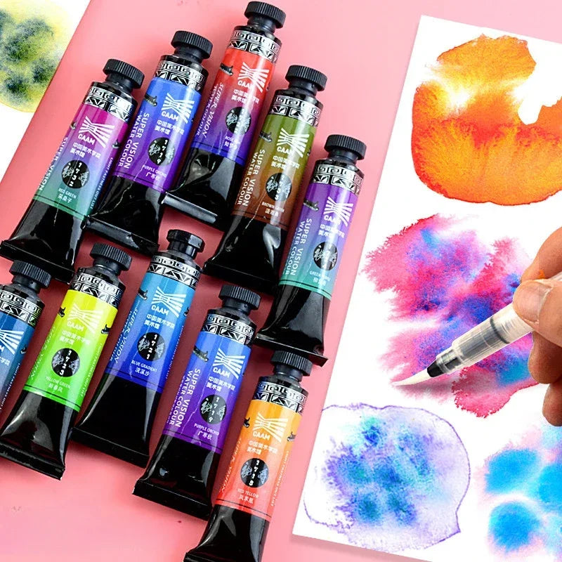 Buy The Best By Artsulli - Art is Long Life Short - 15ml Super Vision Layered Color Solid Watercolor Paint Tools Students Illustration
