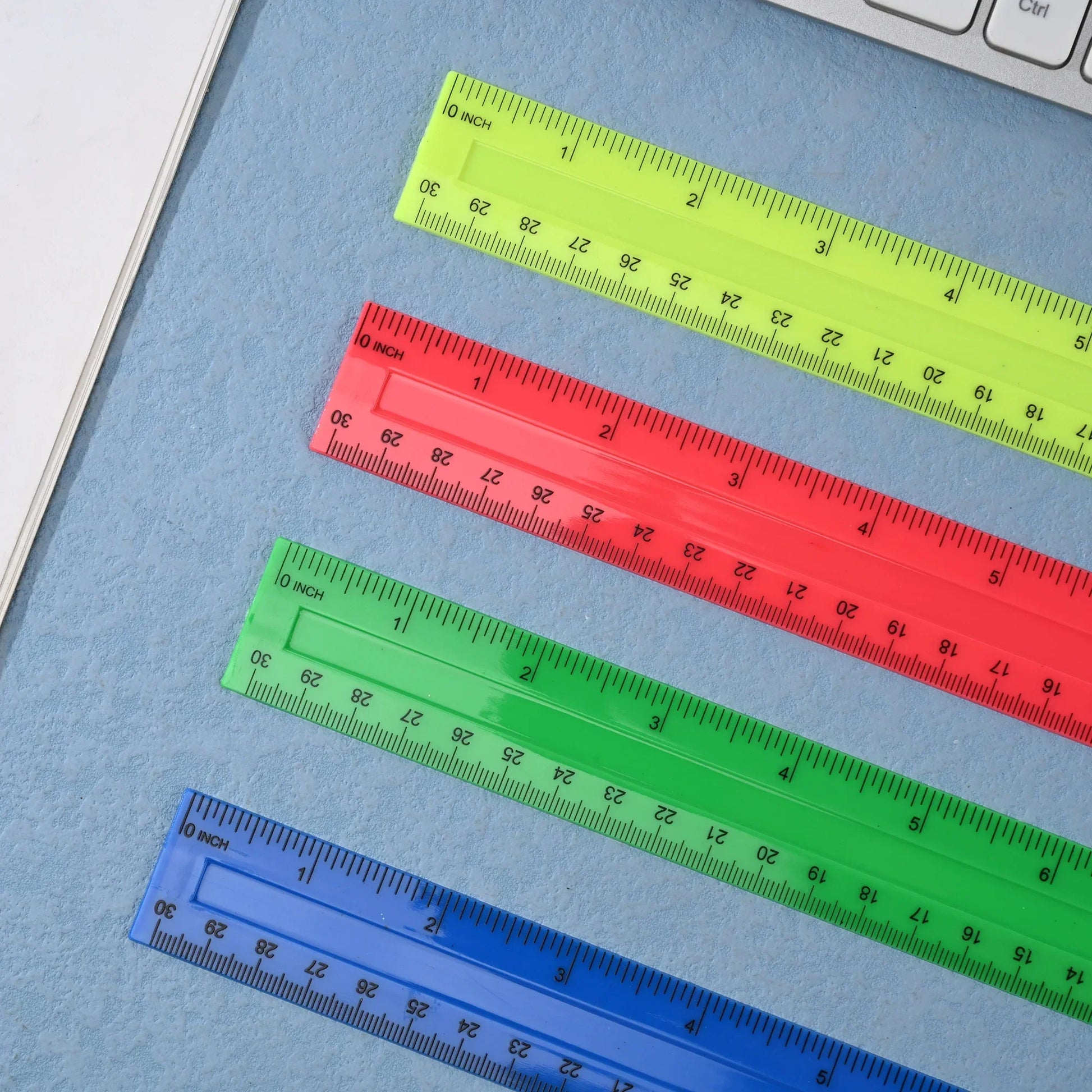 Buy The Best By Artsulli - Art is Long Life Short - 4pcs 30cm Colorful Plastic Straight Rulers Kawaii Stationery Drawing Measuring Tool