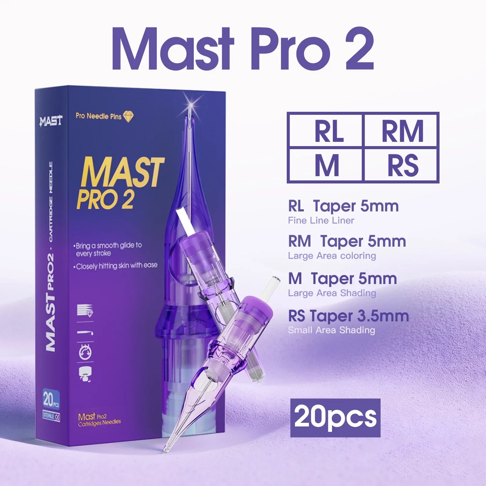 Buy The Best By Artsulli - Art is Long Life Short - Mast Pro2 Tattoo Cartridge Needles Makeup Needle RL/RS/RM/M 20pcs Disposable