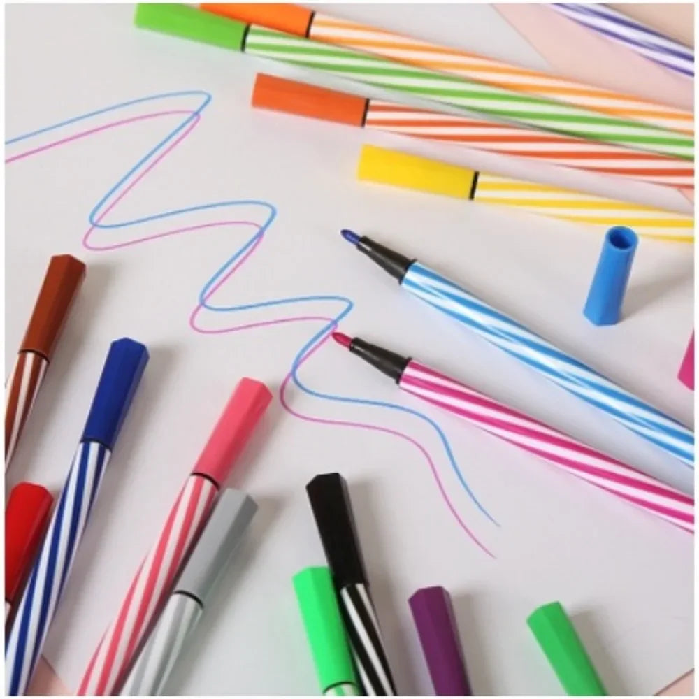 Buy The Best By Artsulli - Art is Long Life Short - Fancy 12/18/24/36 Colors Washable Colored Pen Painting Marker Artist Drawing Set
