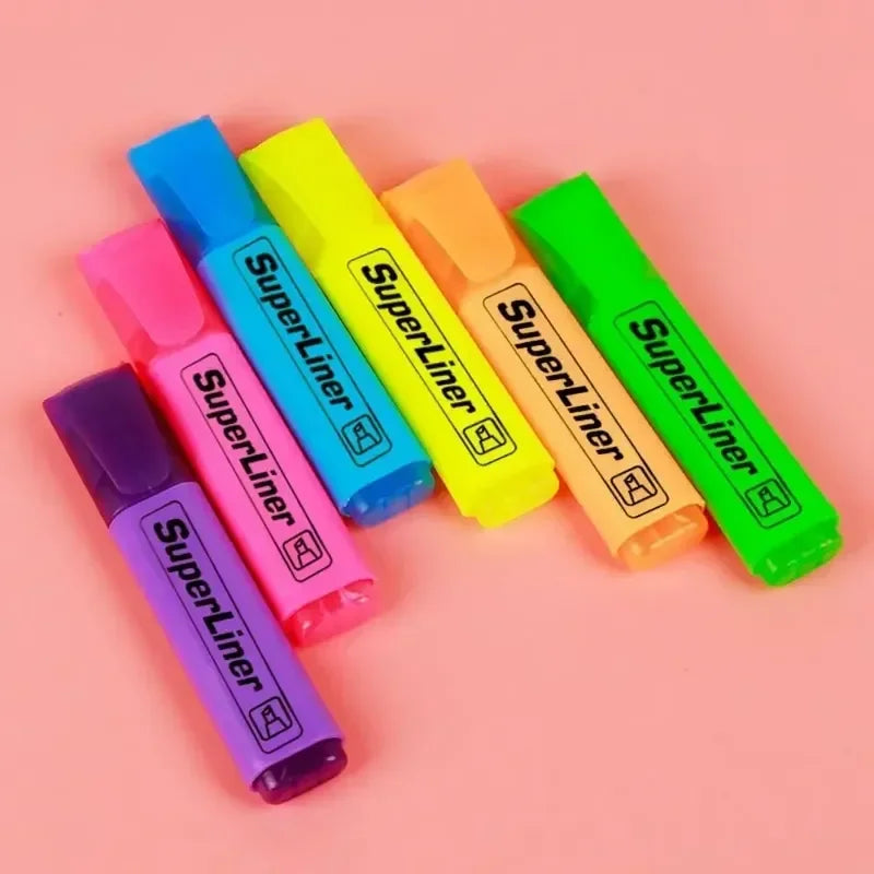 Buy The Best By Artsulli - Art is Long Life Short - 4/6 Colors Colorful Highlighters Markers Oblique Drawing Fluorescent Pen Flat Shape
