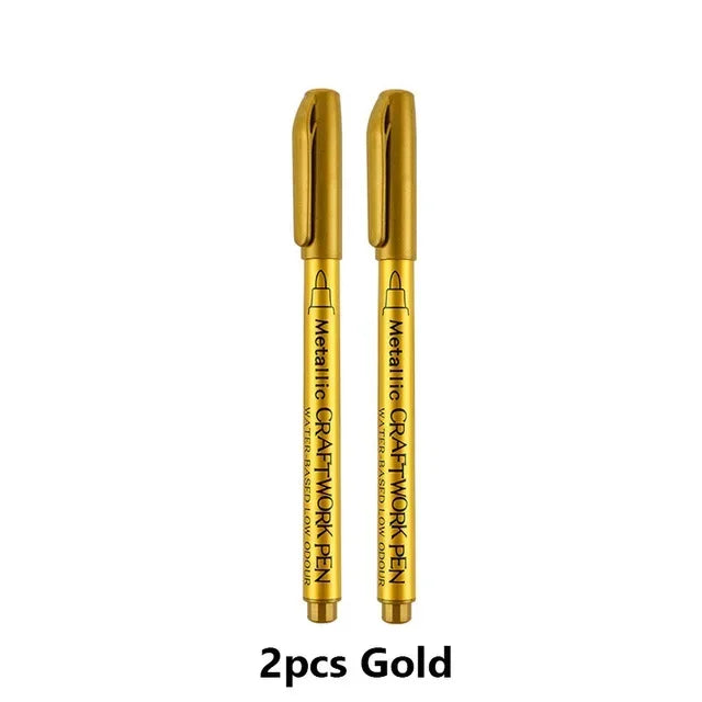 Buy The Best By Artsulli - Art is Long Life Short - 2-5pcs/lot Waterproof Permanent Paint Marker Pens Gold Silver Drawing Students School