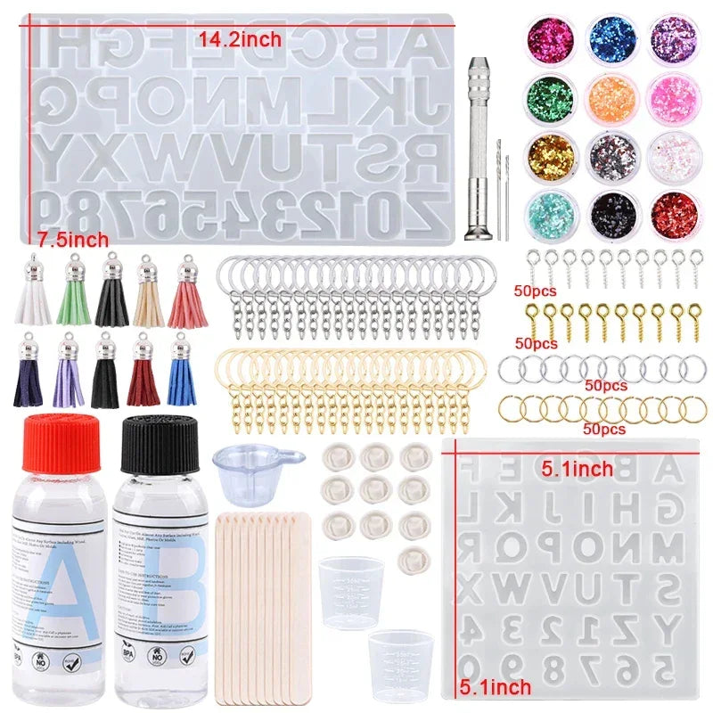 Buy The Best By Artsulli - Art is Long Life Short - All in One Silicone Molds Starter Kit with 1:1 Clear Epoxy Resin for Office Home Decor