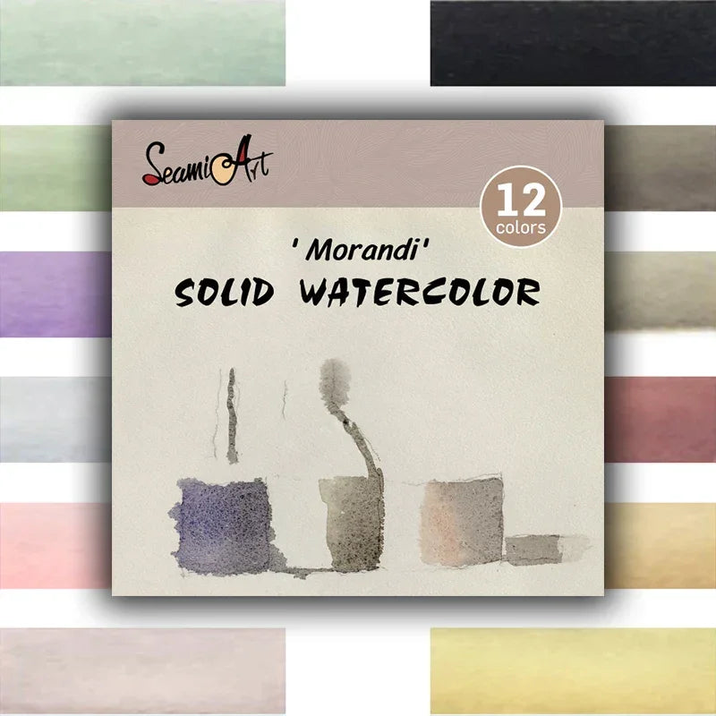 Buy The Best By Artsulli - Art is Long Life Short - SeamiArt 12Color Skin/Ocean/Candy/Morandi Solid Watercolor Set Simple Package