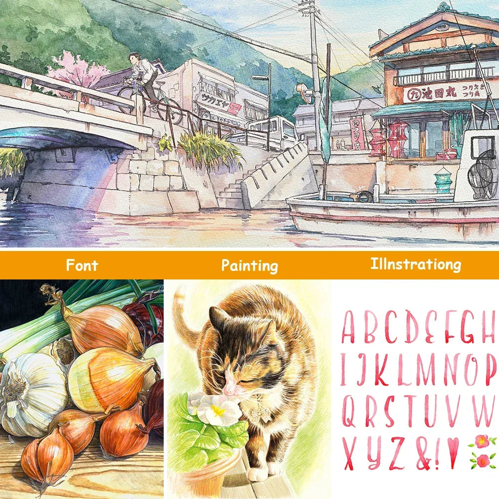 Buy The Best By Artsulli - Art is Long Life Short - Markers Set 36/48/72/120 Colors FineLiner Dual Tip Brush Pen Drawing Painting