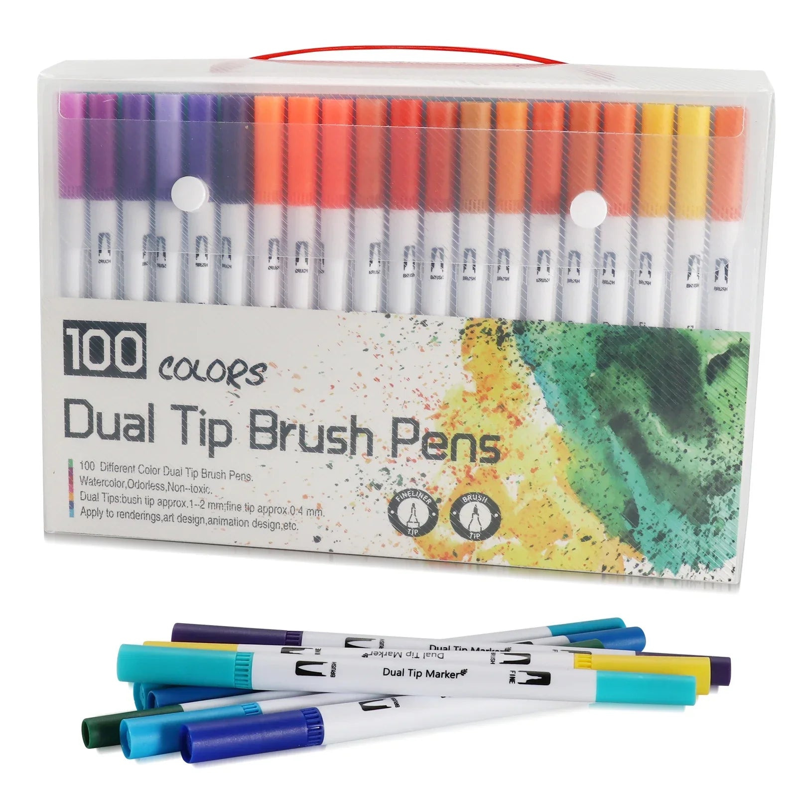 Buy The Best By Artsulli - Art is Long Life Short - 12/48/72/132 Colors Watercolor Markers Brush Pen Dual Tip Fineliner Drawing