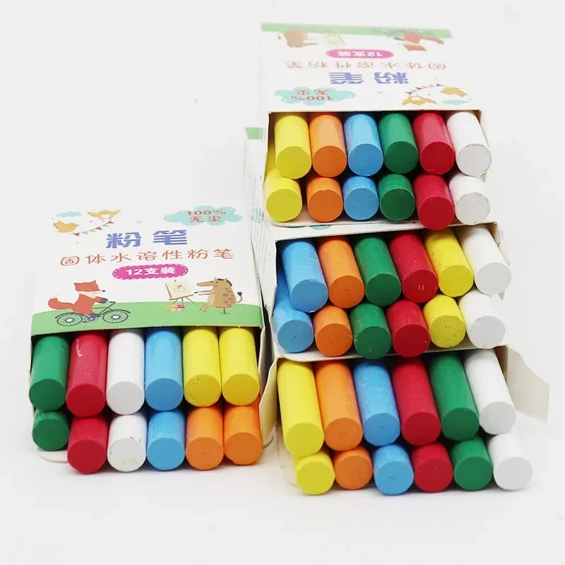Buy The Best By Artsulli - Art is Long Life Short - 4/6/12pcs Dust Free Solid Water Chalk Non-toxic Blackboard Whiteboard Drawing Pens