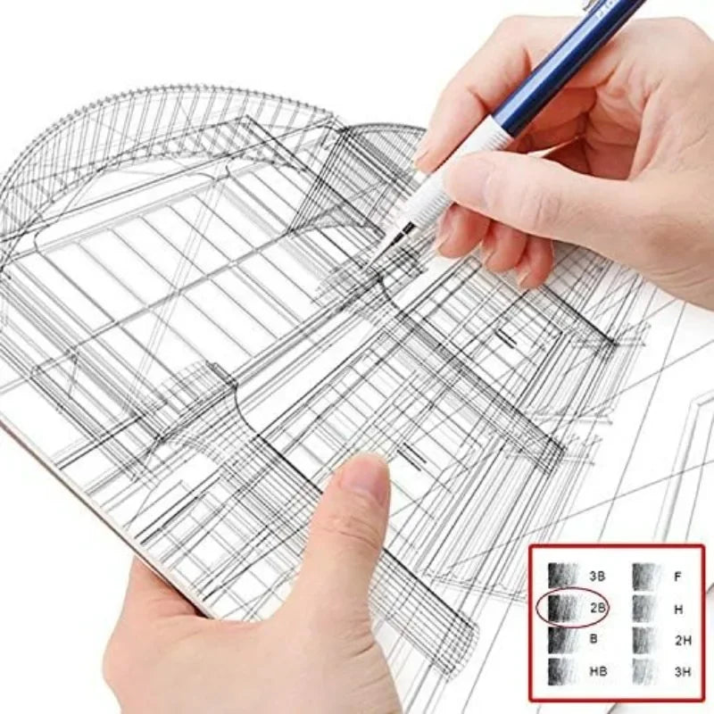 Buy The Best By Artsulli - Art is Long Life Short - Large Capacity Pencil Lead 0.5 0.7 2B Refills Replaceable Mechanical Student Drawing
