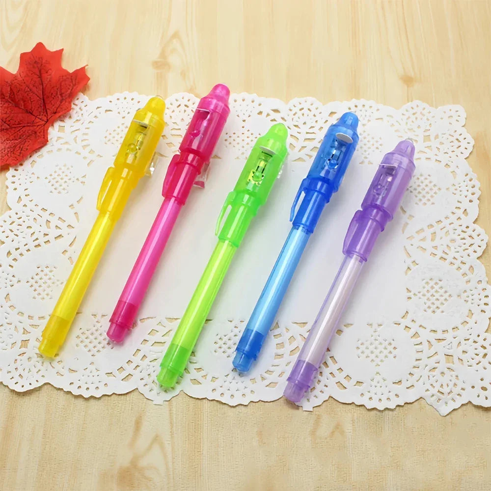 Buy The Best By Artsulli - Art is Long Life Short - 12pcs Luminous Light Pen Magic Purple 2 in 1 UV Black Combo Drawing Invisible Ink