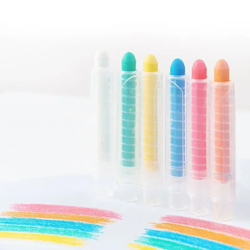 Buy The Best By Artsulli - Art is Long Life Short - 4/6/12pcs Dust Free Solid Water Chalk Non-toxic Blackboard Whiteboard Drawing Pens
