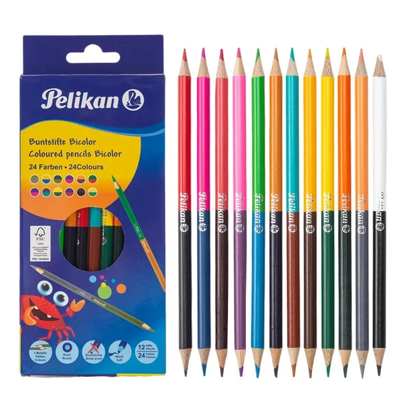 Buy The Best By Artsulli - Art is Long Life Short - 24 Colors Double Headed Pencils for Children Professional Drawing Sketching and Pastel