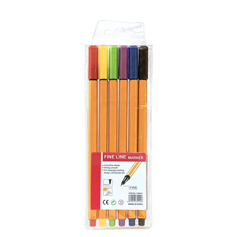 Buy The Best By Artsulli - Art is Long Life Short - Colorful Fineliner Marker Set 6/12/18/24 Colors Water-Based Micron Pens for Drawing
