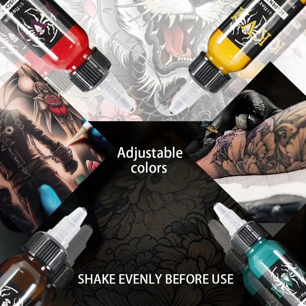 Buy The Best By Artsulli - Art is Long Life Short - KVM 30ml Multi-Color Tattoo Ink Pigment with box Kit Natural Plant Micro Permanent