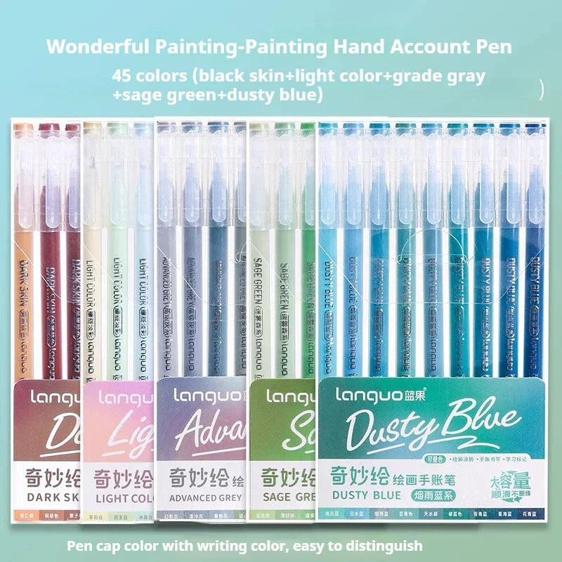 Buy The Best By Artsulli - Art is Long Life Short - LANGUO New Colors 72/9 Morandi Gel Pen Student Diary Scrapbook Painting DIY Set Color