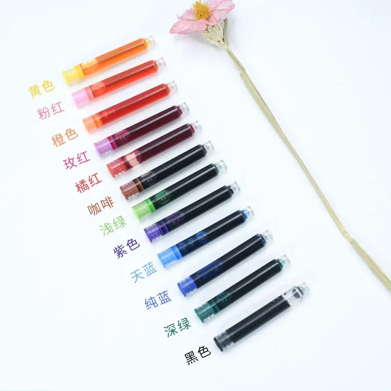 Buy The Best By Artsulli - Art is Long Life Short - 12PCS/Set Colourful Ink Sac Fountain Pen Cartridges Refills 3.4mm Blue Black Drawing
