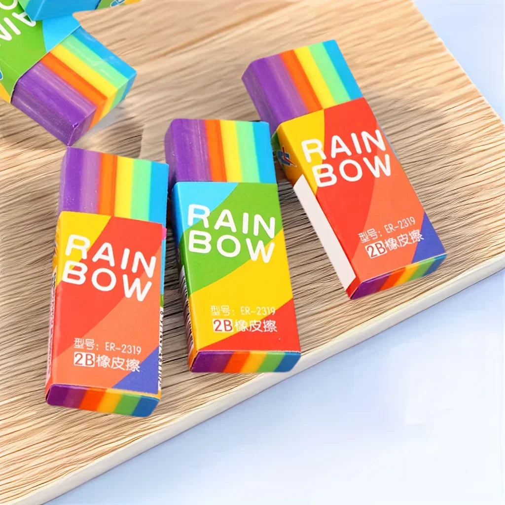 Buy The Best By Artsulli - Art is Long Life Short - 20-Pack Rainbow 2b Pencil Erasers Soft Pvc Material Non-Feathered Stationery