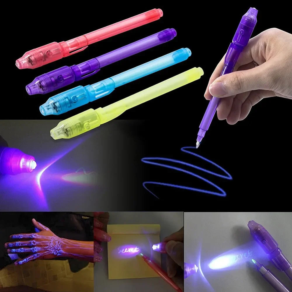 Buy The Best By Artsulli - Art is Long Life Short - 7 PCS Invisible Ink Pen with Light Magic Highlighter Markers Funny Glitter Pens SGB01