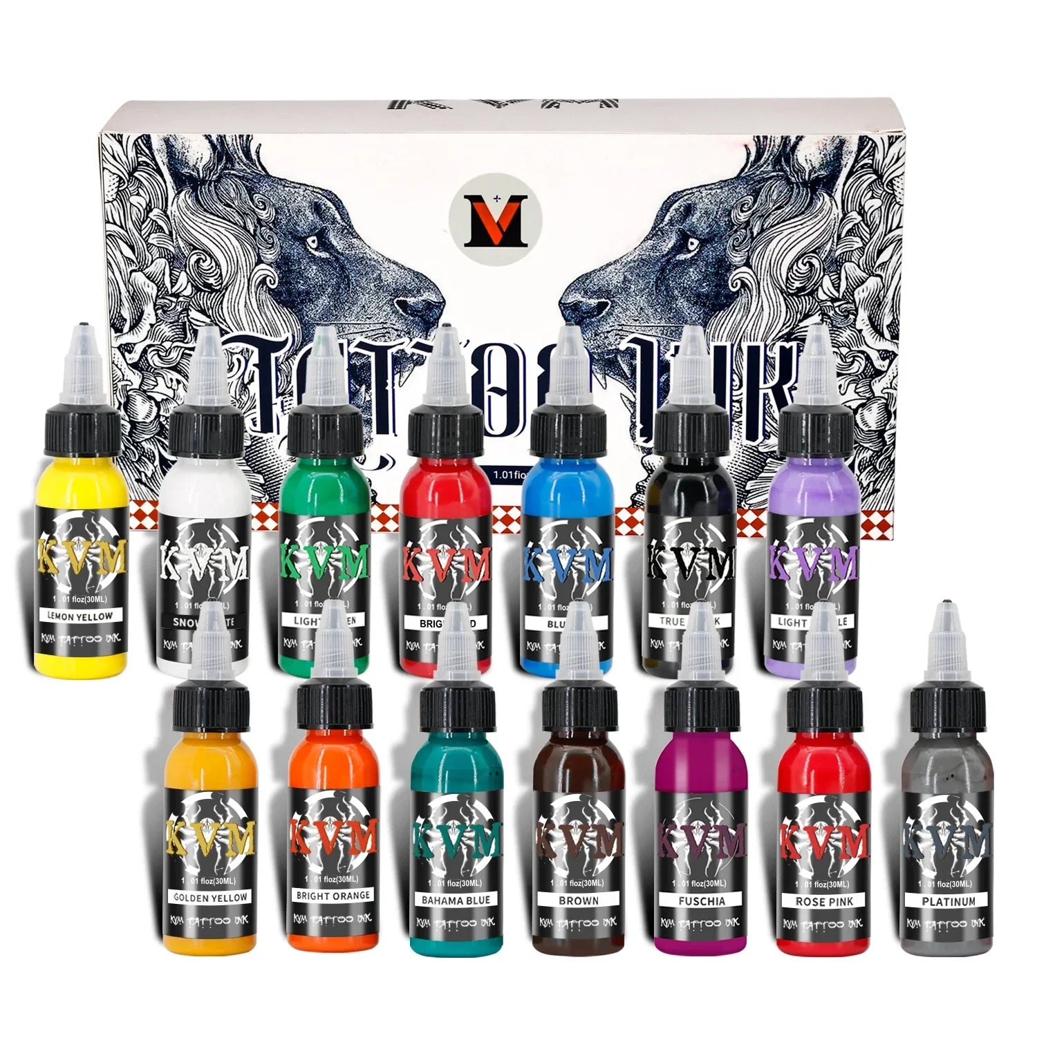 Buy The Best By Artsulli - Art is Long Life Short - KVM 30ml Multi-Color Tattoo Ink Pigment with box Kit Natural Plant Micro Permanent