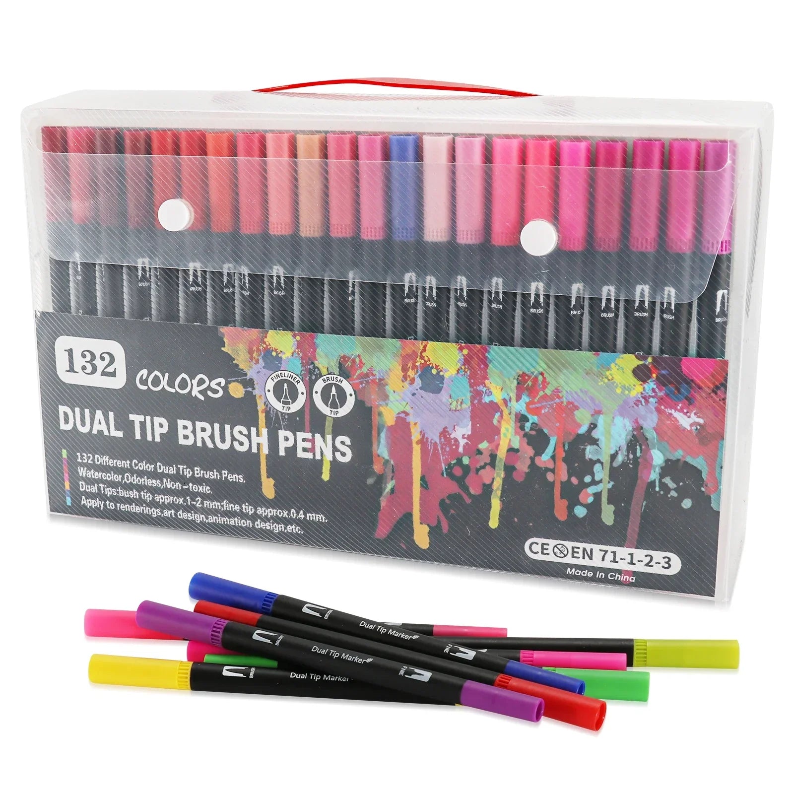 Buy The Best By Artsulli - Art is Long Life Short - 12/48/72/132 Colors Watercolor Markers Brush Pen Dual Tip Fineliner Drawing