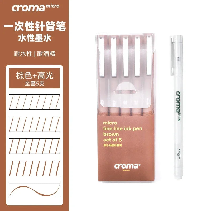 Buy The Best By Artsulli - Art is Long Life Short - Croma Micro Fineliner Calligraphy Pens set for Artist Drawing Supplies Waterproof Ink
