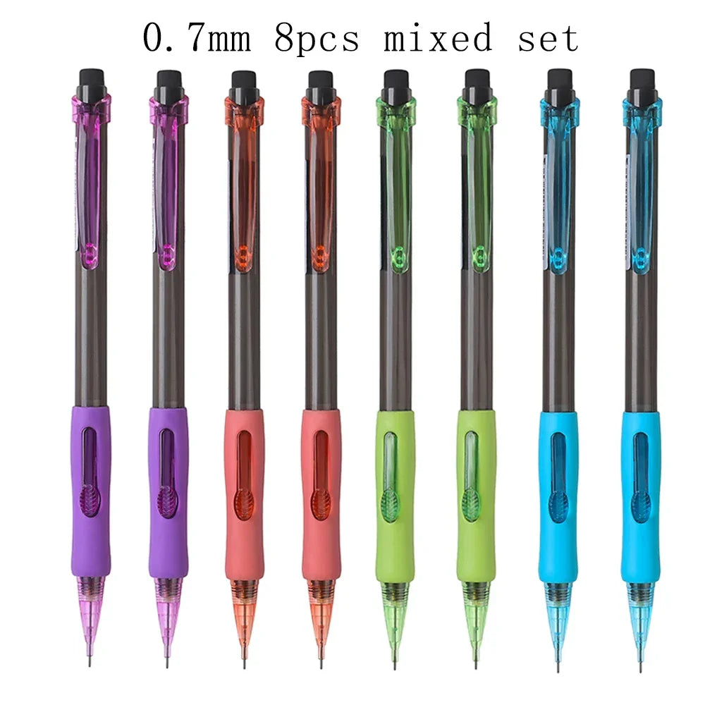 Buy The Best By Artsulli - Art is Long Life Short - 8Pcs/Set 0.5/0.7/0.9mm Plastic Mechanical Pencil Smooth Writing Drawing Automatic