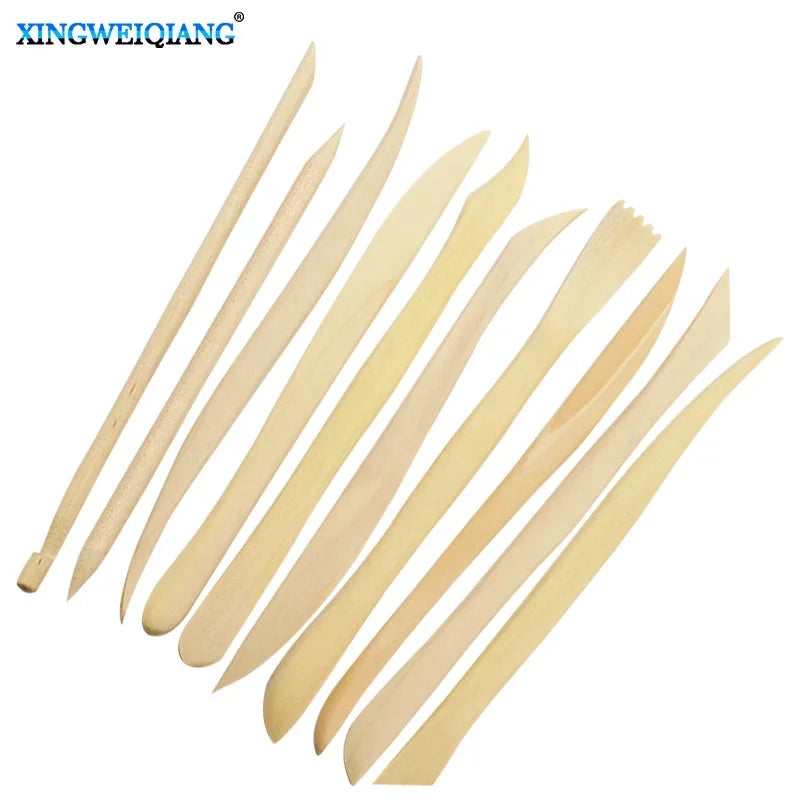 Buy The Best By Artsulli - Art is Long Life Short - 10 PCs Clay Sculpture Tool Set Carving DIY Wooden /Plastic Pottery Knife Tools