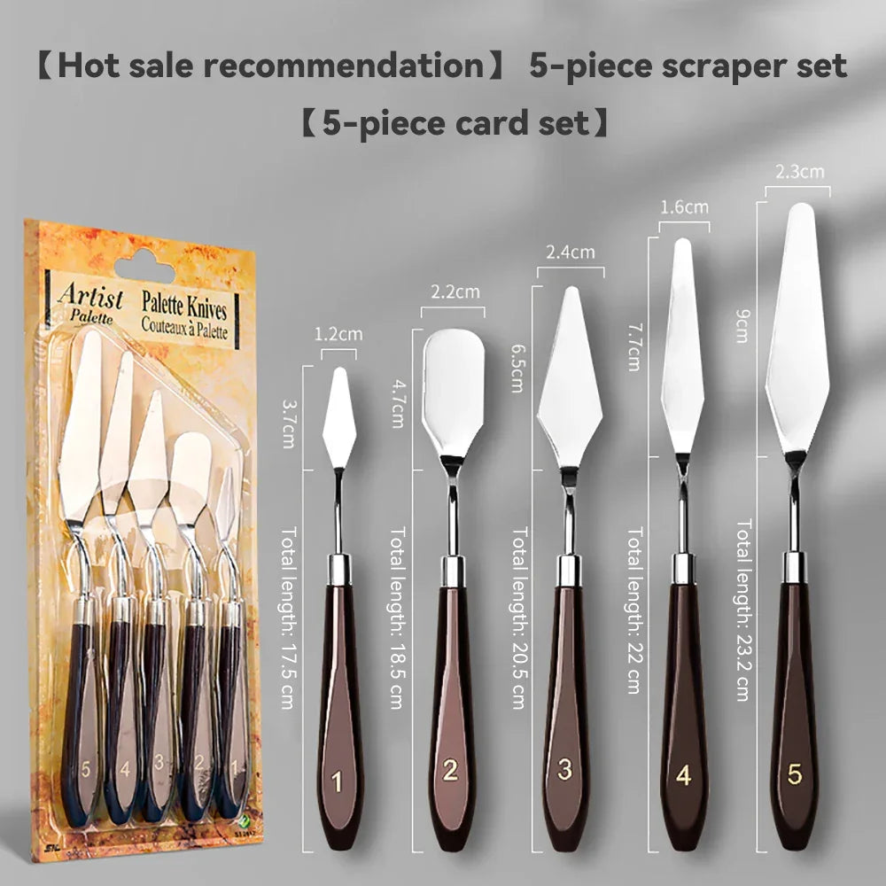 Buy The Best By Artsulli - Art is Long Life Short - Borrence 1/3/5/7pcs/Set Stainless Steel Oil Painting Knife Artist Spatula Tools