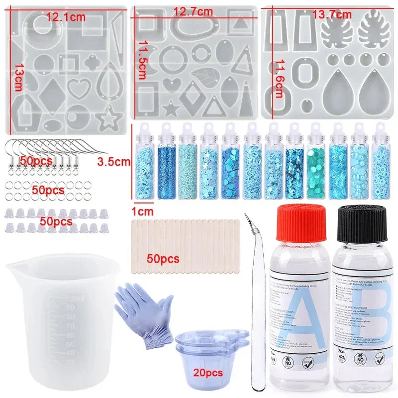 Buy The Best By Artsulli - Art is Long Life Short - All in One Silicone Molds Starter Kit with 1:1 Clear Epoxy Resin for Office Home Decor