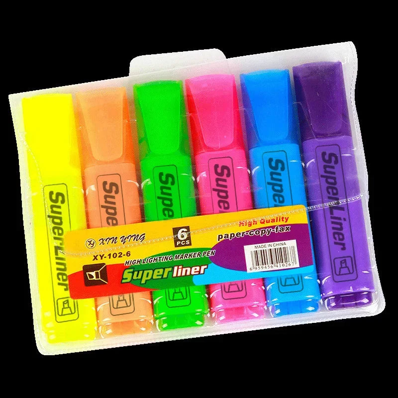 Buy The Best By Artsulli - Art is Long Life Short - 4/6 Colors Colorful Highlighters Markers Oblique Drawing Fluorescent Pen Flat Shape
