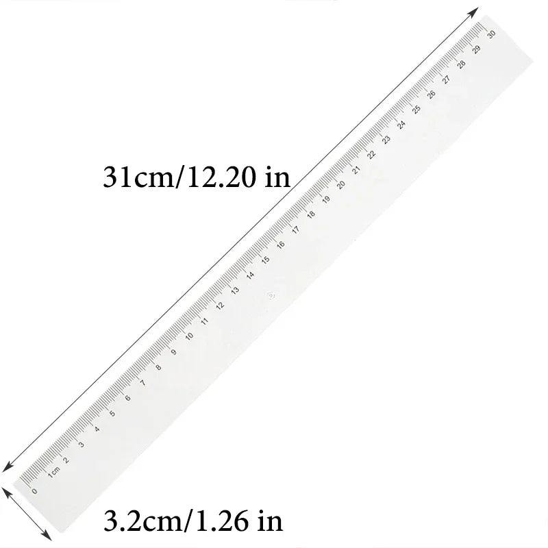 Buy The Best By Artsulli - Art is Long Life Short - Transparent Straight Ruler,20cm,30cm,40cm,50cm,High Precision Maths Drawing