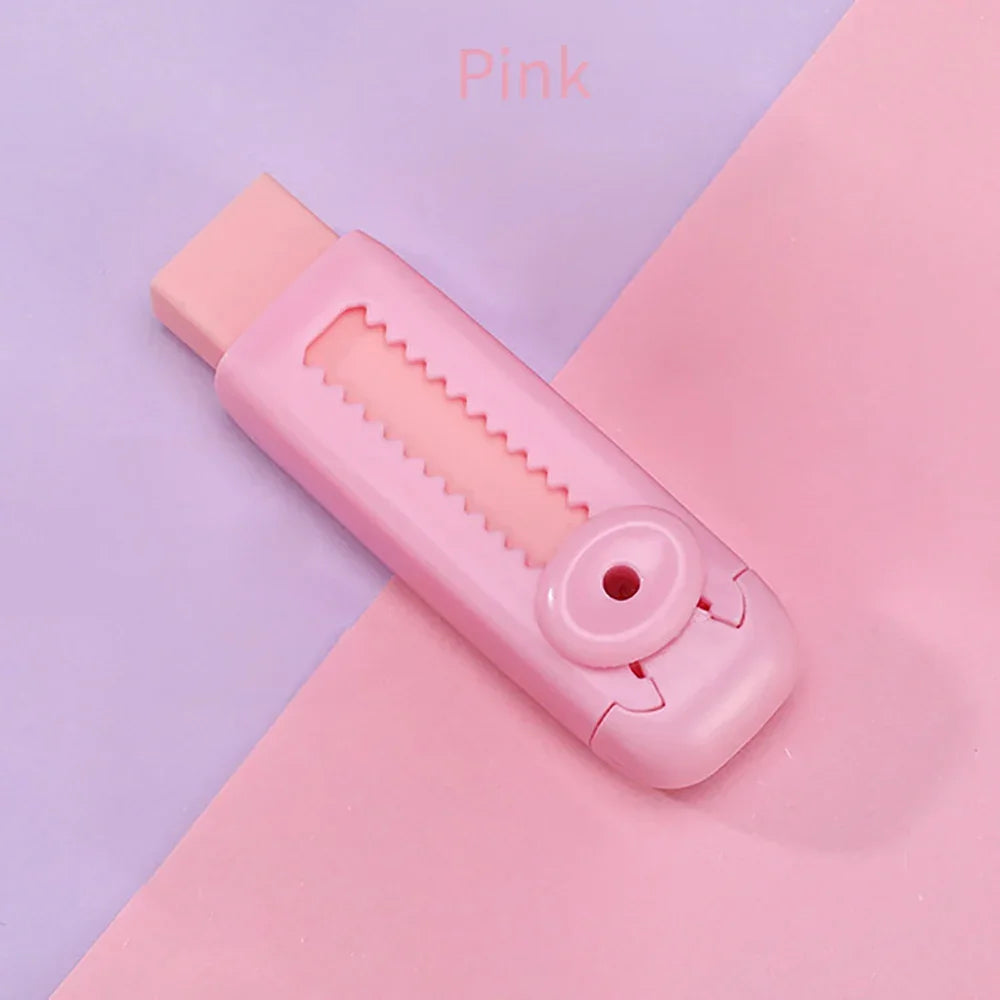 Buy The Best By Artsulli - Art is Long Life Short - Creative Retractable Push Pull Eraser Student Writing Drawing Correction Stationery