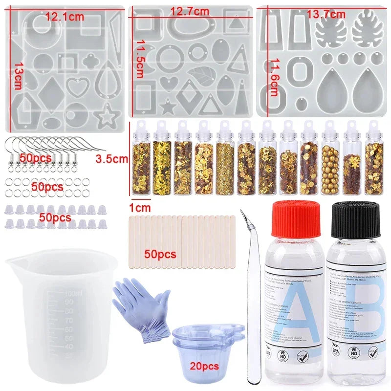 Buy The Best By Artsulli - Art is Long Life Short - All in One Silicone Molds Starter Kit with 1:1 Clear Epoxy Resin for Office Home Decor