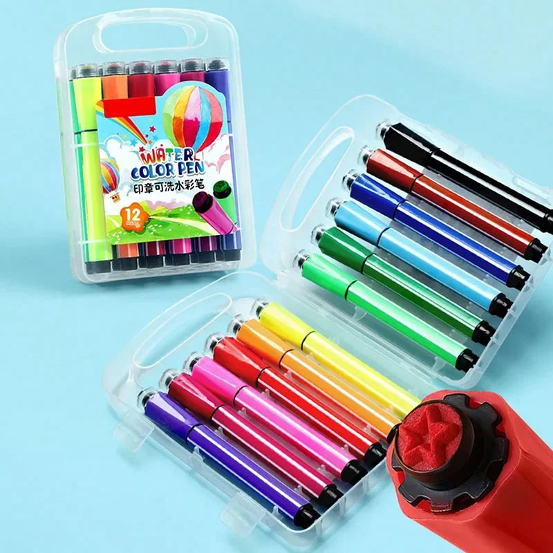 Buy The Best By Artsulli - Art is Long Life Short - Bview 12/24 Colors Washable Watercolor Paint Pens Set Non-toxic Fire Seal Mark Pen