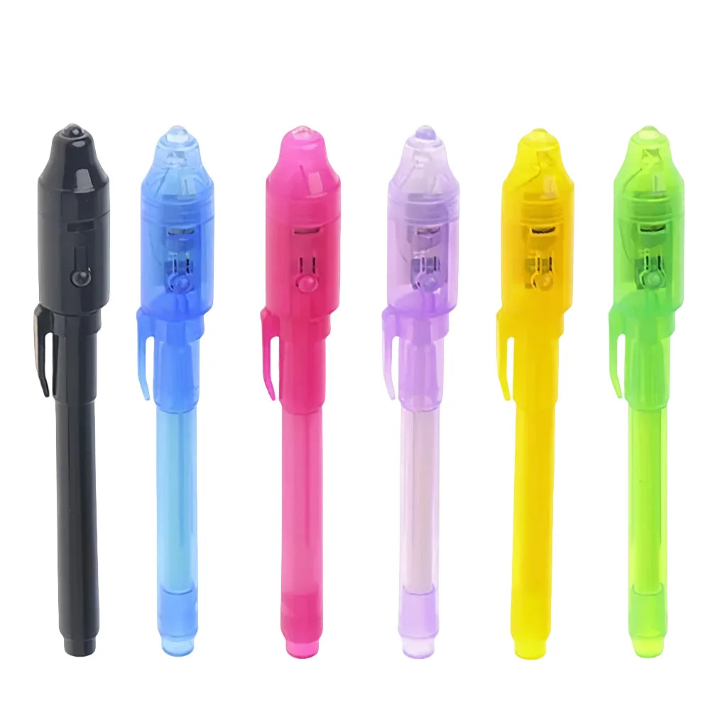 Buy The Best By Artsulli - Art is Long Life Short - 12pcs Luminous Light Pen Magic Purple 2 in 1 UV Black Combo Drawing Invisible Ink