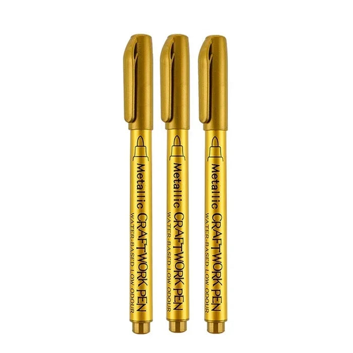 Buy The Best By Artsulli - Art is Long Life Short - 2-5pcs/lot Waterproof Permanent Paint Marker Pens Gold Silver Drawing Students School