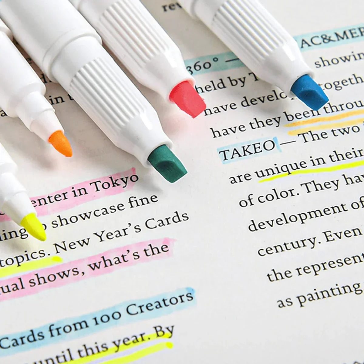 Buy The Best By Artsulli - Art is Long Life Short - 25-Pack Dual-Tip Highlighter Pens - Fine & Chisel Tips Vibrant Colors Perfect